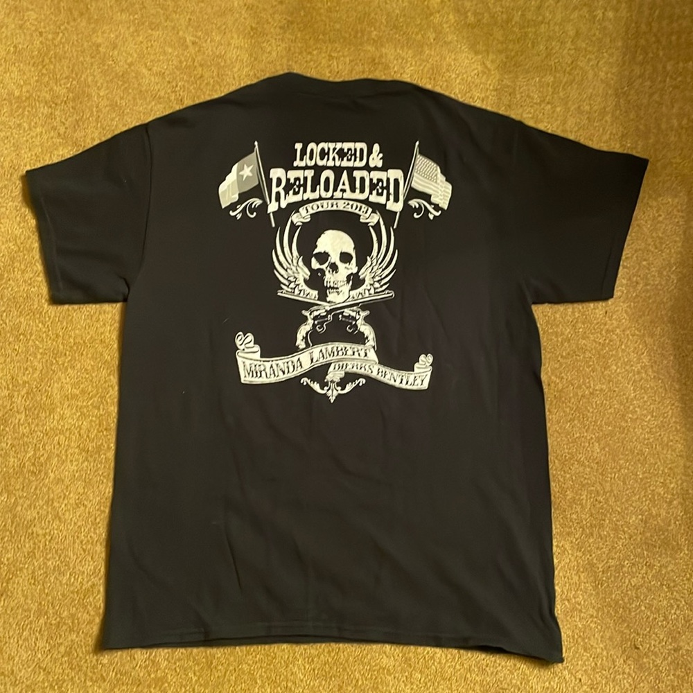 Miranda Lambert and Dierks Bentley locked & reloaded tour local crew shirt